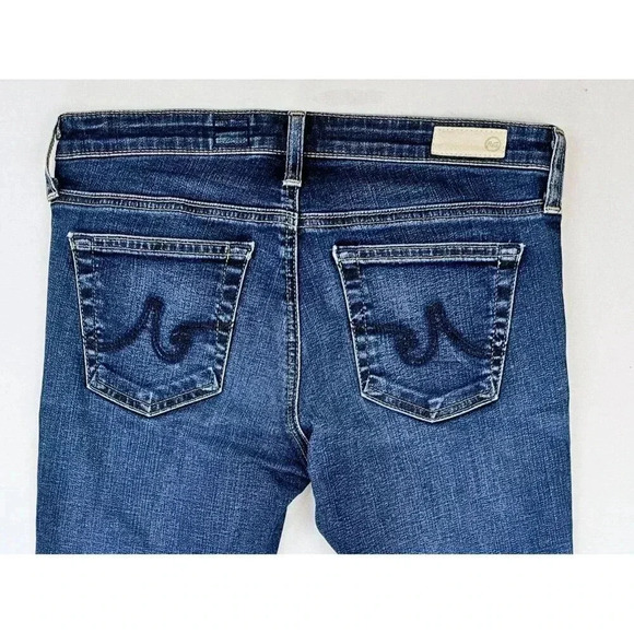 AG Adriano Goldschmied Size 28X26 Women Stilt Roll-Up Cigarette Blue Denim Jeans - Picture 9 of 13